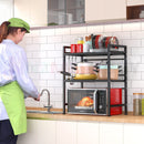 Microwave Shelf Holder Black 3 Tier Expandable