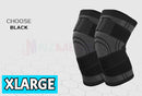 1 pair Knee Brace Elastic Sleeve Support (Black) * 3 Sizes