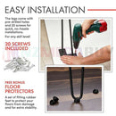 Metal Legs* 4 x Coffee Dinner Hairpin Table Leg Coffee Table Legs* 3 Rod 60cm