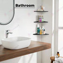 3Pcs Corner Shelf Floating Wall Mount Holder  *Black