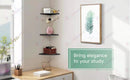3Pcs Corner Shelf Floating Wall Mount Holder  *Black