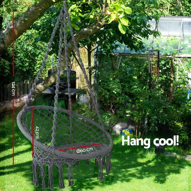 Hammock Chair Hanging Swing *Grey