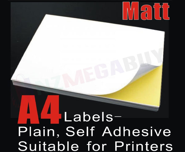 A4 Labels Sticker, White Matte Self Adhesive Sticker Paper Label