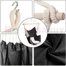 Hammock Chair Hanging Swing  Pillow Camping *Black + Cream