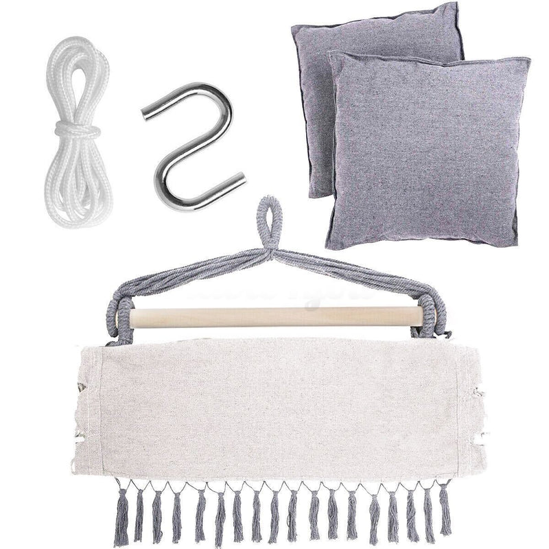 Hammock Chair Hanging Swing Pillow *White+Grey