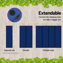 Self Inflating Single Camping Sleeping Mattress Air Bed Hiking Blue