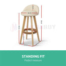 2 x Bentwood Wooden PU Kitchen Swivel Bar Stool Polished Marble White