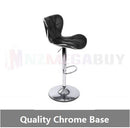 2 x PU Kitchen Cafe Swivel Bar Stools Black