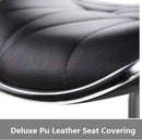 2 x PU Kitchen Cafe Swivel Bar Stools Black