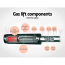 2 x PU Kitchen Cafe Swivel Bar Stools Black