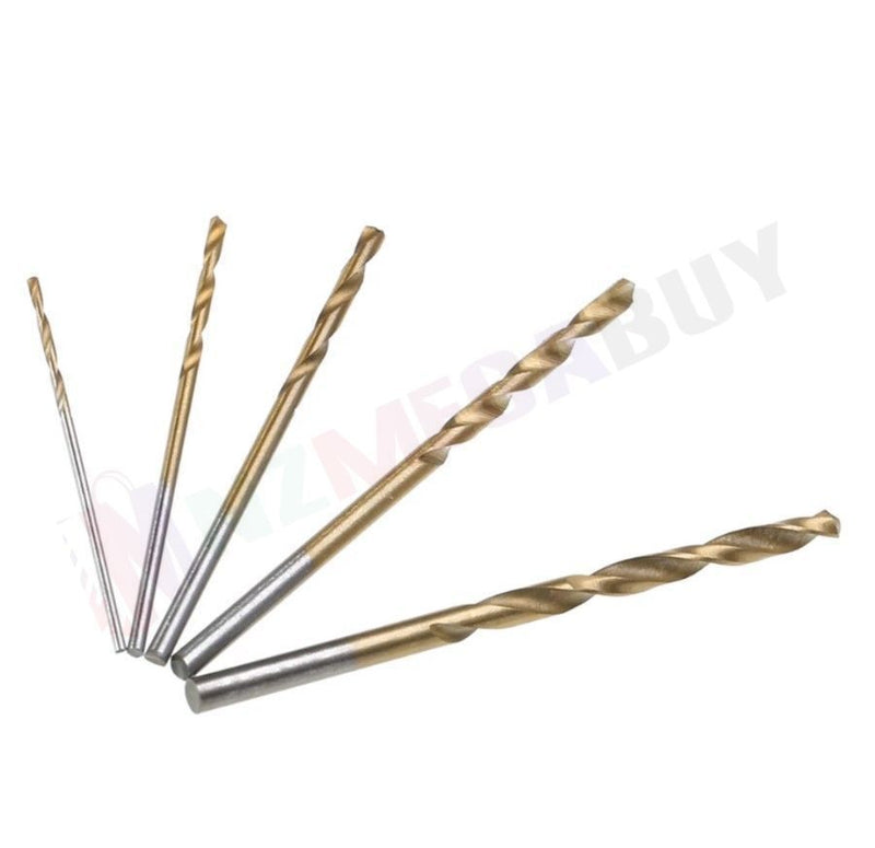 Drill Bit Set High Speed Steel 50Pcs Titanium Coated 1/1.5/2/2.5/3mm