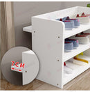 5 Tiers Wooden Shoe Rack Cabinet "White"