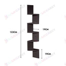 Wall Shelf Corner Floating Display Shelf Bookshelf White Rack 5 Tier *White