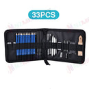 33pcs Drawing Sketch Set Charcoal Pencil Eraser Art Craft Painting Sketching Kit