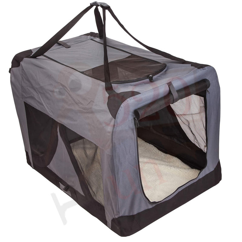 LOVEPET® Grey* Dog Travel Soft Cage Collapsible*6 Sizes