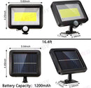 100COB Solar Sensor Light Solar Security Light Motion Detection Garden Flood