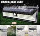 118 LED Solar Powered PIR Motion Sensor Light Garden Outdoor Security Lights
