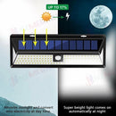 118 LED Solar Powered PIR Motion Sensor Light Garden Outdoor Security Lights