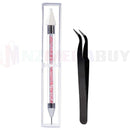 Crystal AB Rhinestones with Tweezers Dotting pen*D Front,  Nail Combo -- OT, 1297