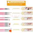 Nail Art Kit – Brushes, Dotting Tools, Foils & Rhinestones