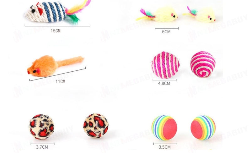 20pc Cat Toy Channel Tease Cat Stick Supplies Value Combination