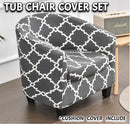 Tub Chair Cover + Cushion Cover*TGW Grey