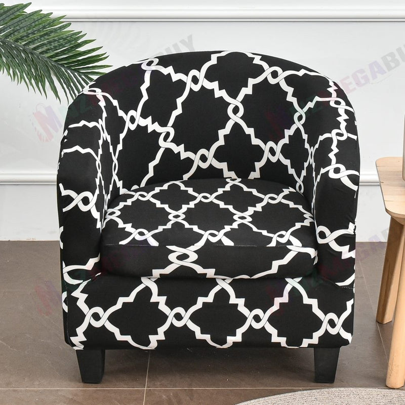 Tub Chair Cover + Cushion Cover*TGW Black