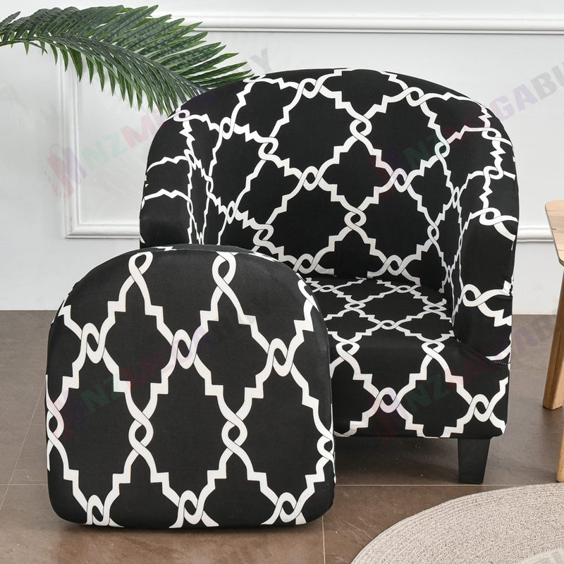 Tub Chair Cover + Cushion Cover*TGW Black