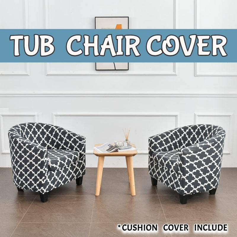 Tub Chair Cover + Cushion Cover*TGW Grey