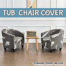 Tub Chair Cover + Cushion Cover *Grey Feather
