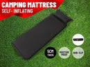 Self Inflating Single Sleeping Mattress Mats Pad Air Bed Camping Hiking Black