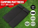 Self Inflating Single Sleeping Mattress Mats Pad Air Bed Camping Hiking Black