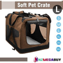 LOVEPET® Dark Brown * Dog Travel Cage Collapsible Soft Pet Dog Crate * M/L/XL/3XL