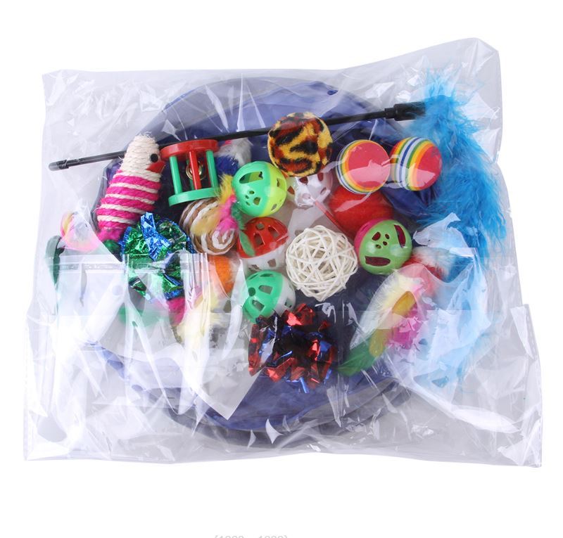 20pc Cat Toy Channel Tease Cat Stick Supplies Value Combination