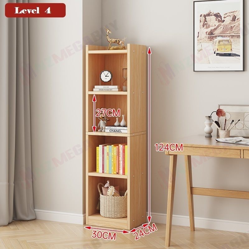 Bookcase Display Shelf Storage Cabinet Stand Home Office Bookshelf  * Rimu