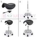 Salon Barber Bar Stool Massage Hairdressing Chair Swivel Hydraulic PU Black
