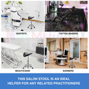 Salon Barber Bar Stool Massage Hairdressing Chair Swivel Hydraulic PU Black