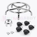 Salon Barber Bar Stool Massage Hairdressing Chair Swivel Hydraulic PU Black