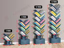 Display Shelf Bookshelf  12 -Shelf Tree Book Storage Rack Bookcase * Lake Blue