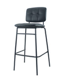Black PU Leather Bar Stools NZ – Modern Kitchen Café Chairs