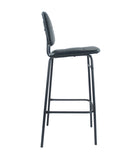 Black PU Leather Bar Stools NZ – Modern Kitchen Café Chairs