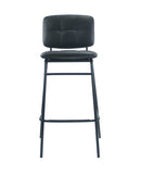 Black PU Leather Bar Stools NZ – Modern Kitchen Café Chairs
