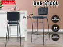 Black PU Leather Bar Stools NZ – Modern Kitchen Café Chairs
