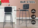 Black PU Leather Bar Stools NZ – Modern Kitchen Café Chairs