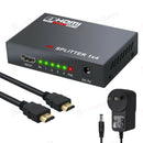 1 in 4 Out HDMI Splitter Full Ultra HD 1080P 4K/2K 3D PC STB PS3 V1.4 Powered