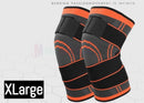 1 pair Knee Brace Elastic Sleeve Support (Orange) 3 Sizes