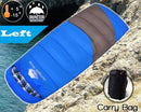 Winter Camping Envelope Sleeping Bag Single -15°C Blue