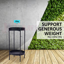 Plant Stand Metal  2 Tiers 80CM* Black