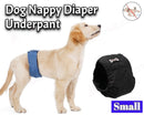 Dog Puppy Nappy Diaper Belly Wrap Sanitary pants / 5 Sizes Black