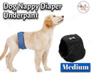 Dog Puppy Nappy Diaper Belly Wrap Sanitary pants / 5 Sizes Black